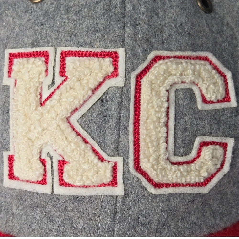 Stoney‎ Clover 47 Brand Kansas City Chiefs Hat Gray Red Wool Adjustable OSFA New